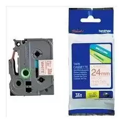 TZE252 BROTHER CINTA ROTULADORA LAMINADA TEXTO ROJO SOBRE BLANCO - 24MMX8M
