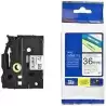 TZE261 BROTHER CINTA ROTULADORA LAMINADA TEXTO NEGRO SOBRE BLANCO - 36MMX8M