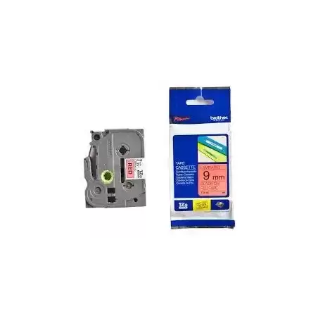 TZE421 BROTHER CINTA ROTULADORA LAMINADA TEXTO NEGRO SOBRE ROJO - 9MMX8M