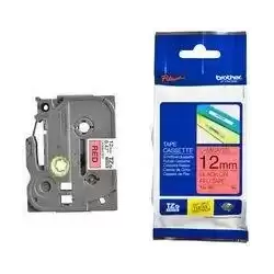 TZE431 BROTHER CINTA ROTULADORA LAMINADA TEXTO NEGRO SOBRE ROJO - 12MMX8M