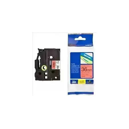 TZE461 BROTHER CINTA ROTULADORA LAMINADA TEXTO NEGRO SOBRE ROJO - 36MMX8M