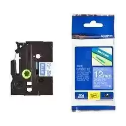 TZE535 BROTHER CINTA ROTULADORA LAMINADA TEXTO BLANCO SOBRE AZUL - 12MMX8M