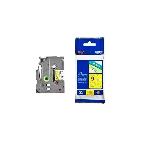TZE621 BROTHER CINTA ROTULADORA LAMINADA TEXTO NEGRO SOBRE AMARILLO - 9MMX8M