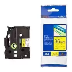 TZE661 BROTHER CINTA ROTULADORA LAMINADA TEXTO NEGRO SOBRE AMARILLO - 36MMX8M