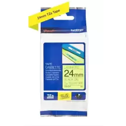 TZEC51 BROTHER CINTA ROTULADORA LAMINADA NEGRO SOBRE FONDO AMARILLO FLUOR - 24MMX5M