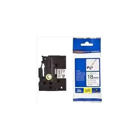 TZEFX241 BROTHER CINTA ROTULADORA LAMINADA FLEXIBLE TEXTO NEGRO SOBRE BLANCO - 18MMX8M