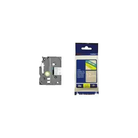 TZEMQL35 BROTHER CINTA ROTULADORA LAMINADA MATE TEXTO BLANCO SOBRE GRIS CLARO - 12MMX5M