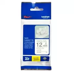 TZER234 BROTHER CINTA ROTULADORA TELA SATINADA NO ADHESIVO TEXTO DORADO SOBRE TEJIDO BLANCO - 12MMX4M