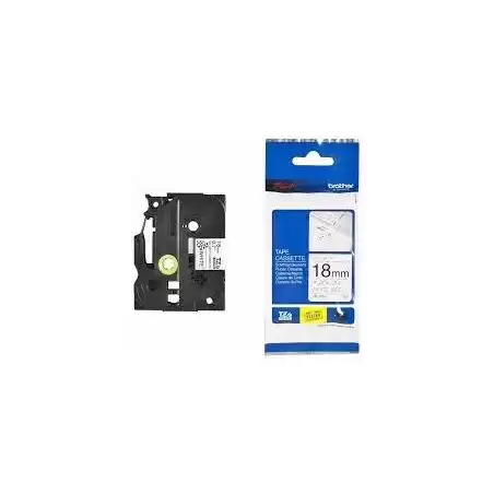 TZESE4 BROTHER CINTA ROTULADORA LAMINADA DE SEGURIDAD TEXTO NEGRO SOBRE BLANCO - 18MMX8M