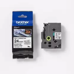 TZESL251 BROTHER CINTA ROTULADORA AUTOLAMINADA TEXTO NEGRO SOBRE BLANCO - 24MMX8M