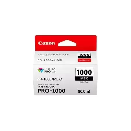 0545C001 CANON TINTA NEGRO MATE IMAGEPROGRAF PRO 1000 - PFI 1000MBK