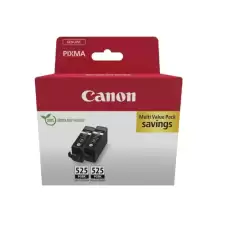 4529B017 CANON TINTA NEGRO PIXMA IP 4850/4950 - IX 6550 - MG 5150/5250/5350/6150/6250/8150/8250 - MX 885 - PGI 525BK (PACK 2)