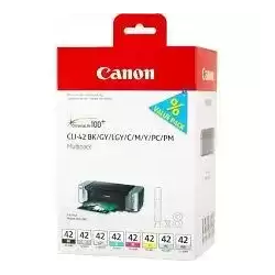 6384B010 CANON TINTA MULTIPACK PIXMA PRO 100 CARTUCHOS (PACK 8 COLORES) - CLI 42
