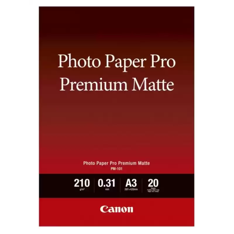8657B006 CANON PAPEL FOTOGRAFICO PM-101 A3 PRO PREMIUM MATTE 210GR. (20 HOJAS)