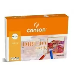 C200401405 CANSON CAJA DE LÁMINAS DIBUJO BASIK 250 HOJAS 130 GR. 21X29