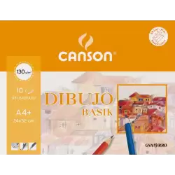 C200406346 CANSON MINIPACK DIBUJO BASIK 10 HOJAS 130 GR. RECUADRO 24X32CM