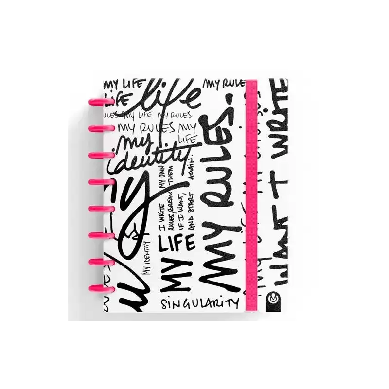 66017179 CARCHIVO CUADERNO INGENIOX EDIT MY LIFE A5 80H 100GR CUADRÍCULA ROSA NEÓN