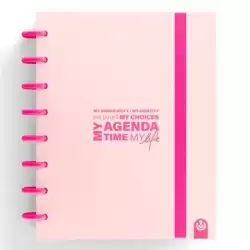 66053525 CARCHIVO AGENDA DE DISCOS INGENIOX SIN FECHA A5 80H 100GR SV NEÓN ROSA PASTEL