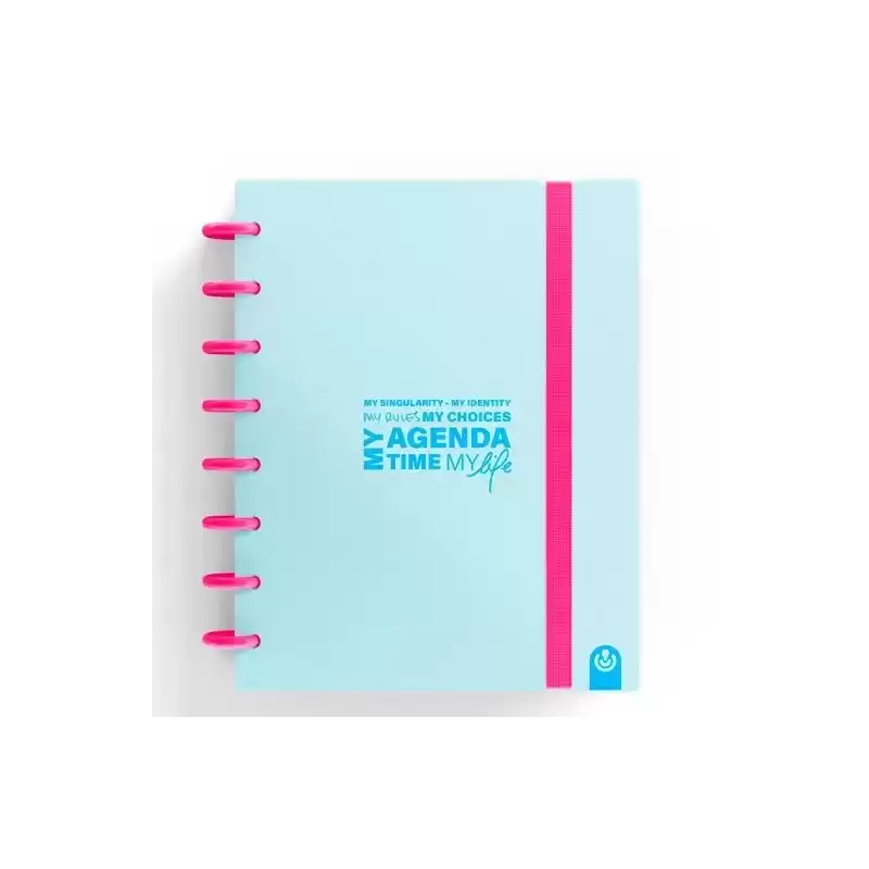 66053530 CARCHIVO AGENDA DE DISCOS INGENIOX SIN FECHA A5 80H 100GR SV NEÓN AZUL PASTEL