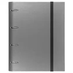 12257408 CARCHIVO CARPETA ANILLAS 4X35MM CARPEBLOCK METAL C/RECAMBIO 100H A4 90GR 1 BANDA COLOR CARTÓN PLASTIFICADO GRIS