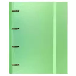 12257421 CARCHIVO CARPETA ANILLAS 4X35MM CARPEBLOCK METAL C/RECAMBIO 100H A4 90GR 1 BANDA COLOR CARTÓN PLASTIFICADO VERDE