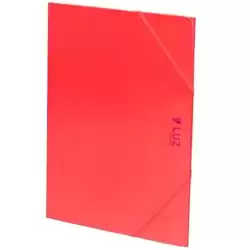 2033L60 CARCHIVO CARPETA 3 SOLAPAS FOLIO C/GOMAS CARTÓN BRILLO LUZ ROSA