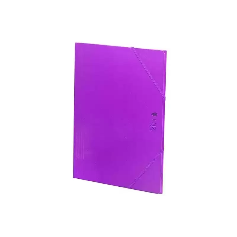2033L62 CARCHIVO CARPETA 3 SOLAPAS FOLIO C/GOMAS CARTÓN BRILLO LUZ VIOLETA