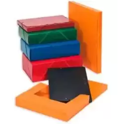 377BM30 CARCHIVO CARPETA DE PROYECTOS 7CM MONTADA CARTÓN COMPACTO PINTADO BRILLO CON GOMAS FOLIO AZUL