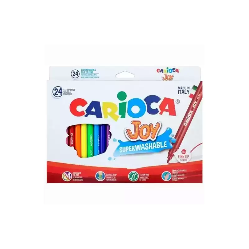 40615 / 40532 CARIOCA ROTULADOR JOY PUNTA FINA COLORES SURTIDOS ESTUCHE 24 UD