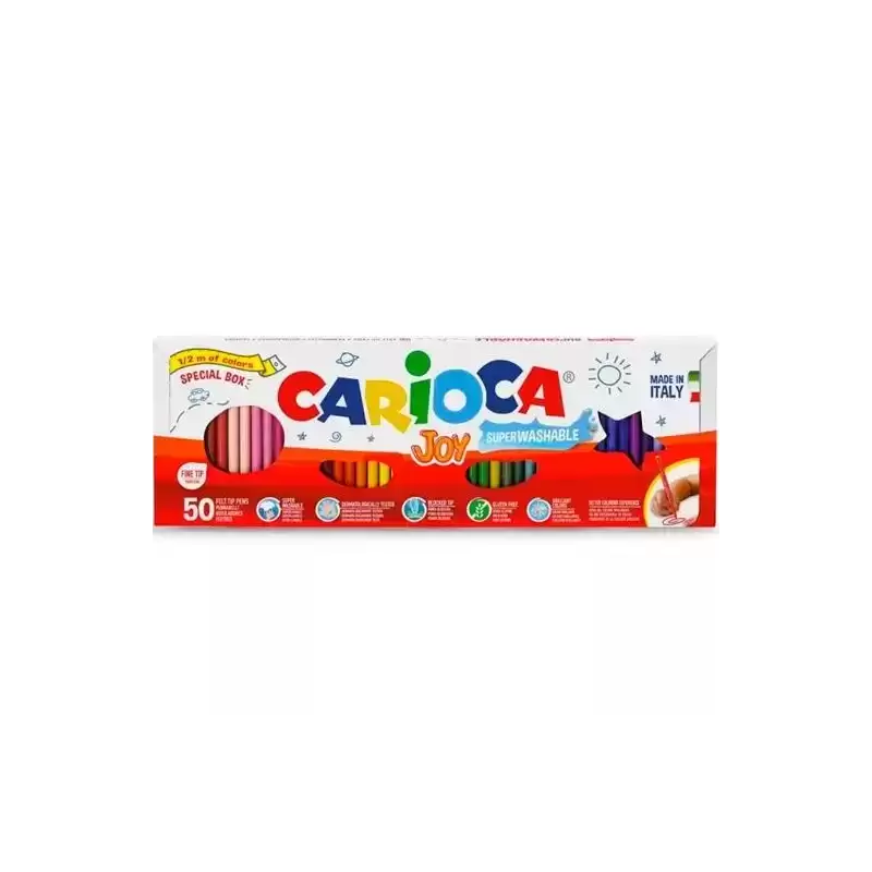 41018 CARIOCA ROTULADORES JOY ESTUCHE COLORES SURTIDOS ESTUCHE 50 UD