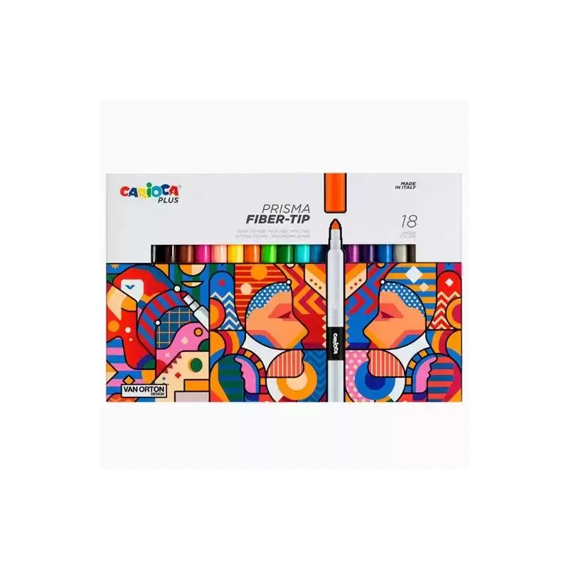 45206 CARIOCA PLUS ROTULADORES PRISMA COLORES SURTIDOS CAJA 18 UD