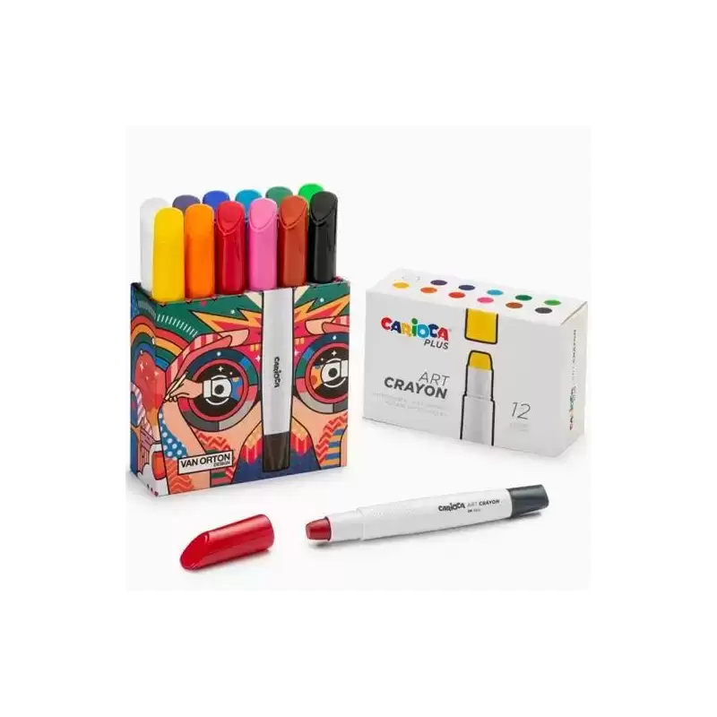 45213 CARIOCA PLUS ART CRAYONS COLORES SURTIDOS ESTUCHE 12 UD
