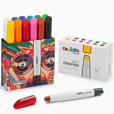 45213 CARIOCA PLUS ART CRAYONS COLORES SURTIDOS ESTUCHE 12 UD