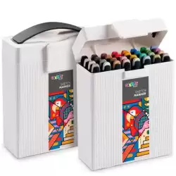 45242 CARIOCA PLUS SKETCH MARKER DOBLE PUNTA CINCEL/PINCEL COLORES SURTIDOS CAJA PREMIUM 32 UD
