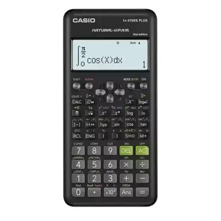 FX-570ES PLUS-2 CASIO CALCULADORA CIENTIFICA FX-570ES PLUS 2ND EDITION 10+2 DÍGITOS 417 FUNCIONES 9 MEMORIAS NEGRO