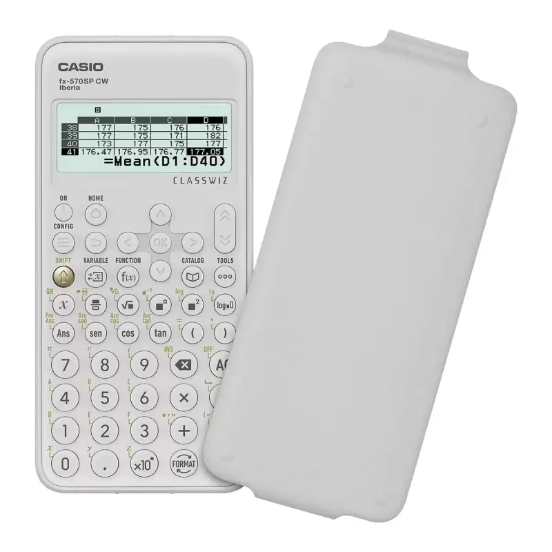 FX-570SPCW CASIO CALCULADORA CIENTIFICA FX-570SPCW 10+2 DÍGITOS 576 FUNCIONES BLANCO