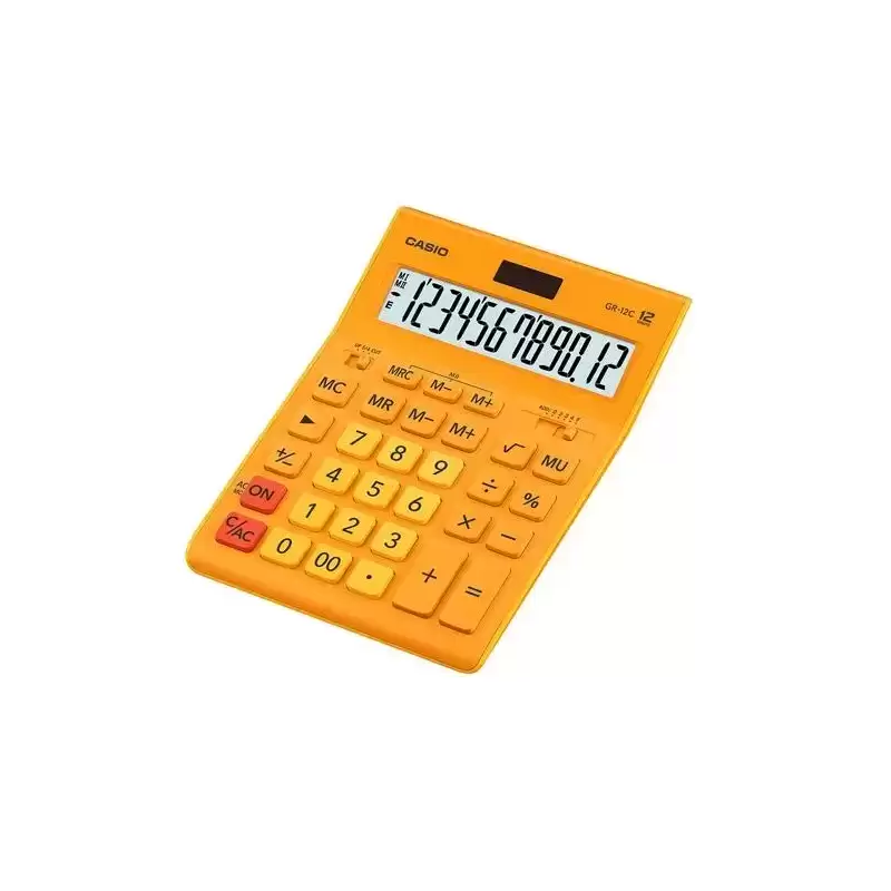 GR-12C-RG CASIO CALCULADORA DE OFICINA SOBREMESA 12 DÍGITOS NARANJA