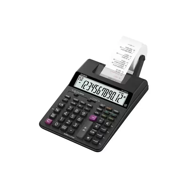 HR-150RCE CASIO CALCULADORA DE OFICINA CON IMPRESORA HR-150RCE 12 DÍGITOS NEGRO