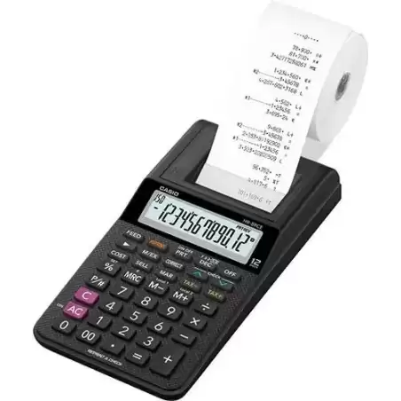 HR-8RCE CASIO CALCULADORA DE OFICINA CON IMPRESORA HR-8RCE 12 DÍGITOS NEGRO