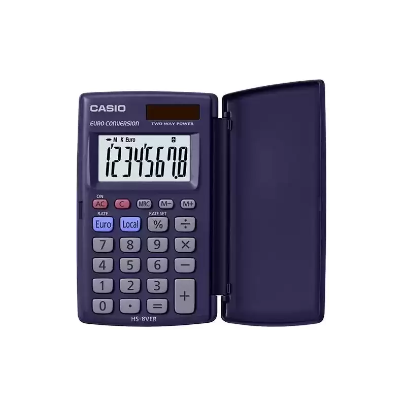 HS-8VER CASIO CALCULADORA DE OFICINA HS-8VER SOLAR 8 DÍGITOS VIOLETA OSCURO