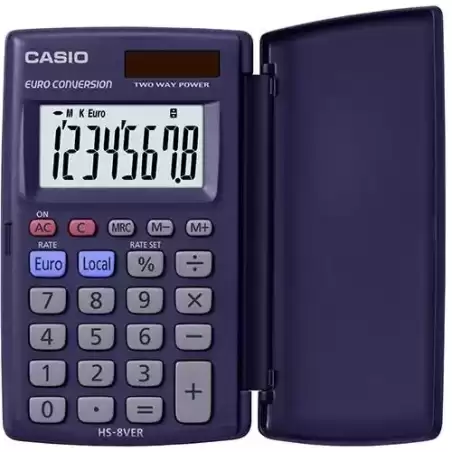 HS-8VER CASIO CALCULADORA DE OFICINA HS-8VER SOLAR 8 DÍGITOS VIOLETA OSCURO