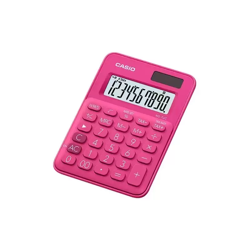 MS-7UC-RD CASIO CALCULADORA DE OFICINA SOBREMESA ROJO 10 DÍGITOS