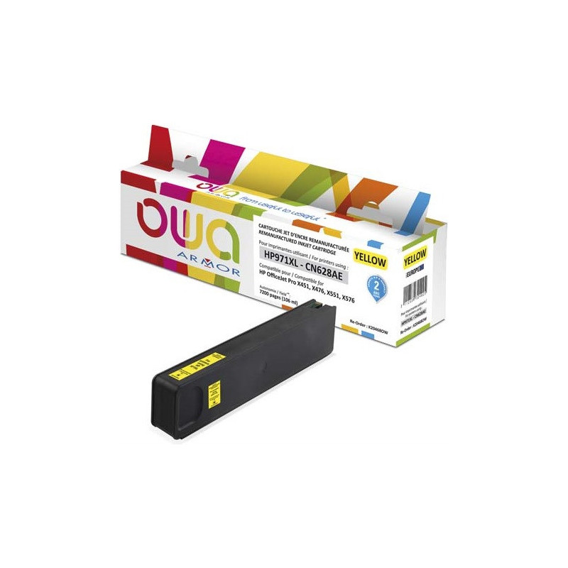 K20468OW ARMOR    TONER PARA HP Officejet Pro X4xx/X5xx HP 971XL Y