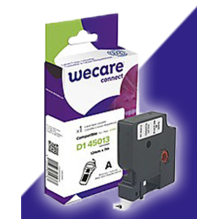 K80001W4 ARMOR    WECARE Etiqueta Blanca Texto negro para DYMO D1 45013 12mmx7m