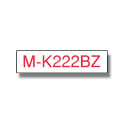 MK222BZ BROTHER Cinta No laminada Blanco / rojo 9 mm