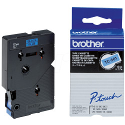 TC501 BROTHER Cinta laminada azul/negro 12mm