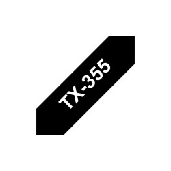TX355 BROTHER Cinta laminada Negro / blanco 24 mm
