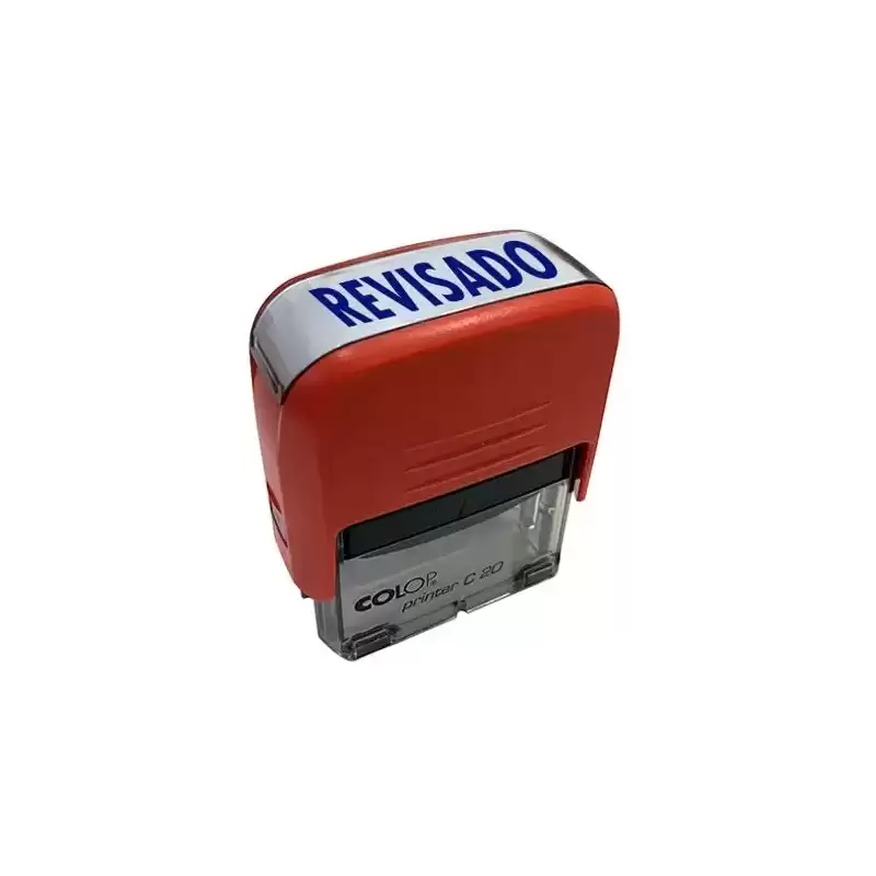 500703A COLOP SELLO PRINTER C20 FORMULA " REVISADO " ALMOHADILLA E/20 14X38MM AZUL