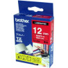 TZE435 BROTHER Cinta laminada rojo/blanco 12mm