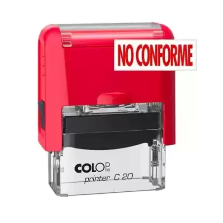 501105 COLOP SELLO PRINTER C20 FORMULA " NO CONFORME " ALMOHADILLA E/20 14X38MM ROJO